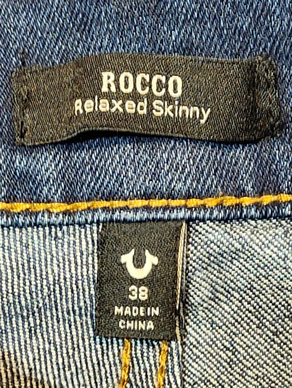 True Religion Men's Relaxed Slim Fit Blue Jeans Rocco 38x34